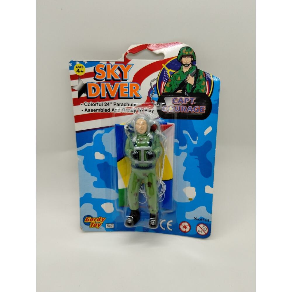 Gordy Toy Captain Courage Sky Diver - Colorful 24" Parachute